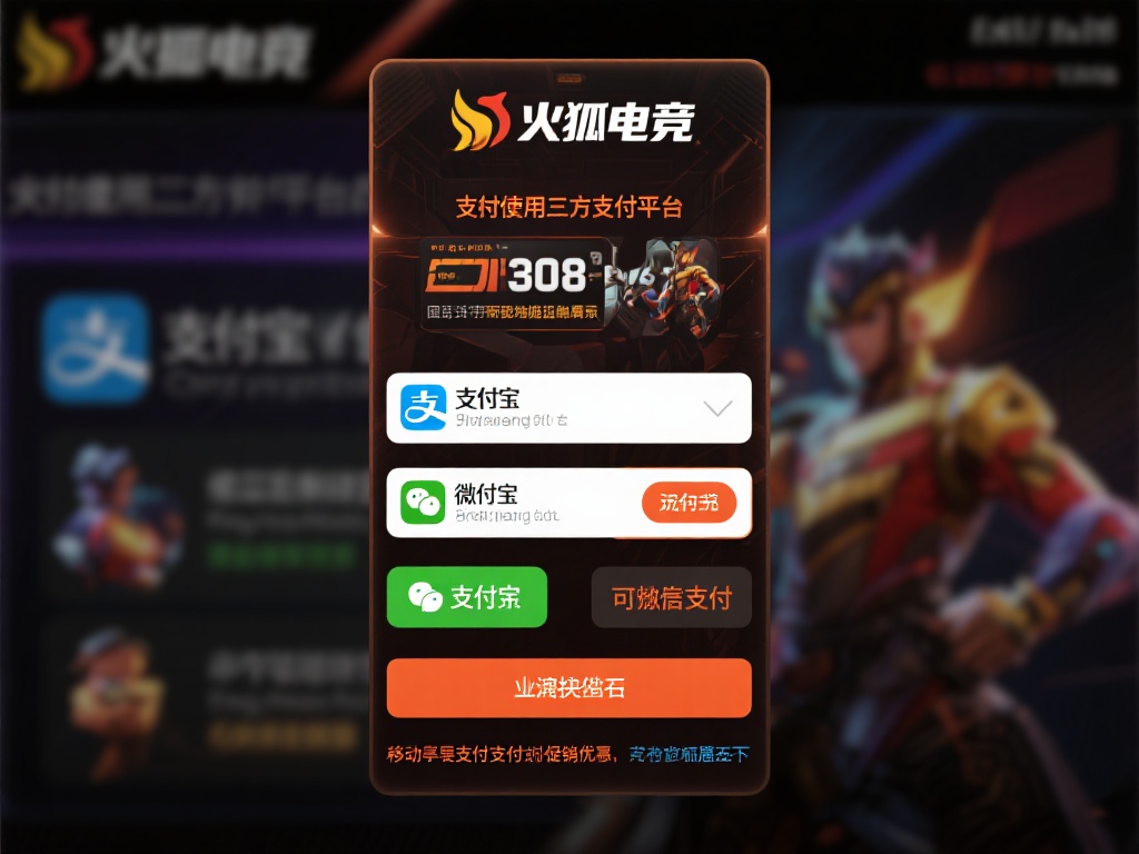 火狐电竞游戏充值方法详细步骤全解析 第三方支付平台:
火狐电竞还支持使用第三方支付平